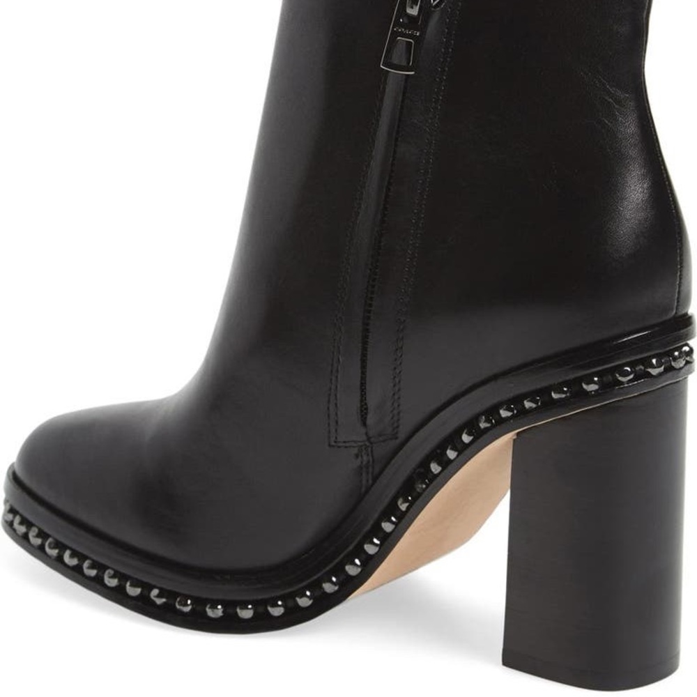 Coach justina bootie leather heels - Picture 4 of 6